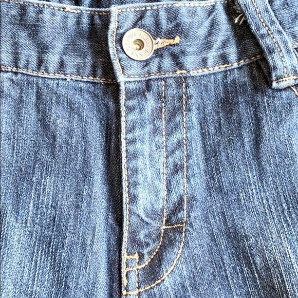 Calvin Klein Women Blue Dark Wash Denim Mid Rise Lean Bootcut Jeans Size 29/8 - Picture 7 of 13